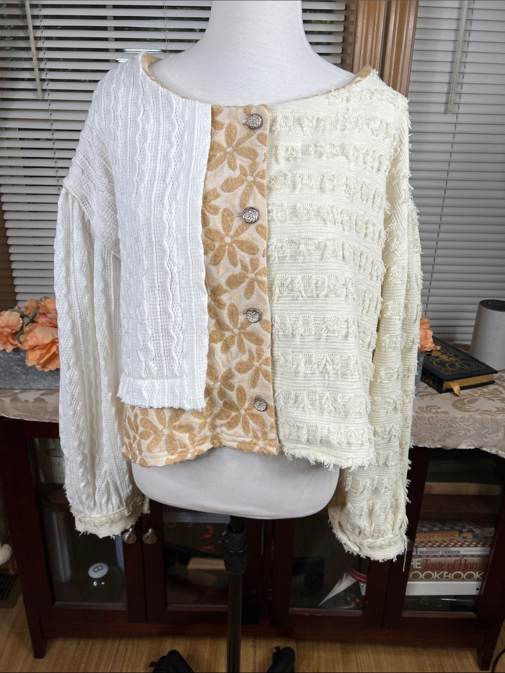 Mixed Media, Bohemian Cardigan Size Large EUC